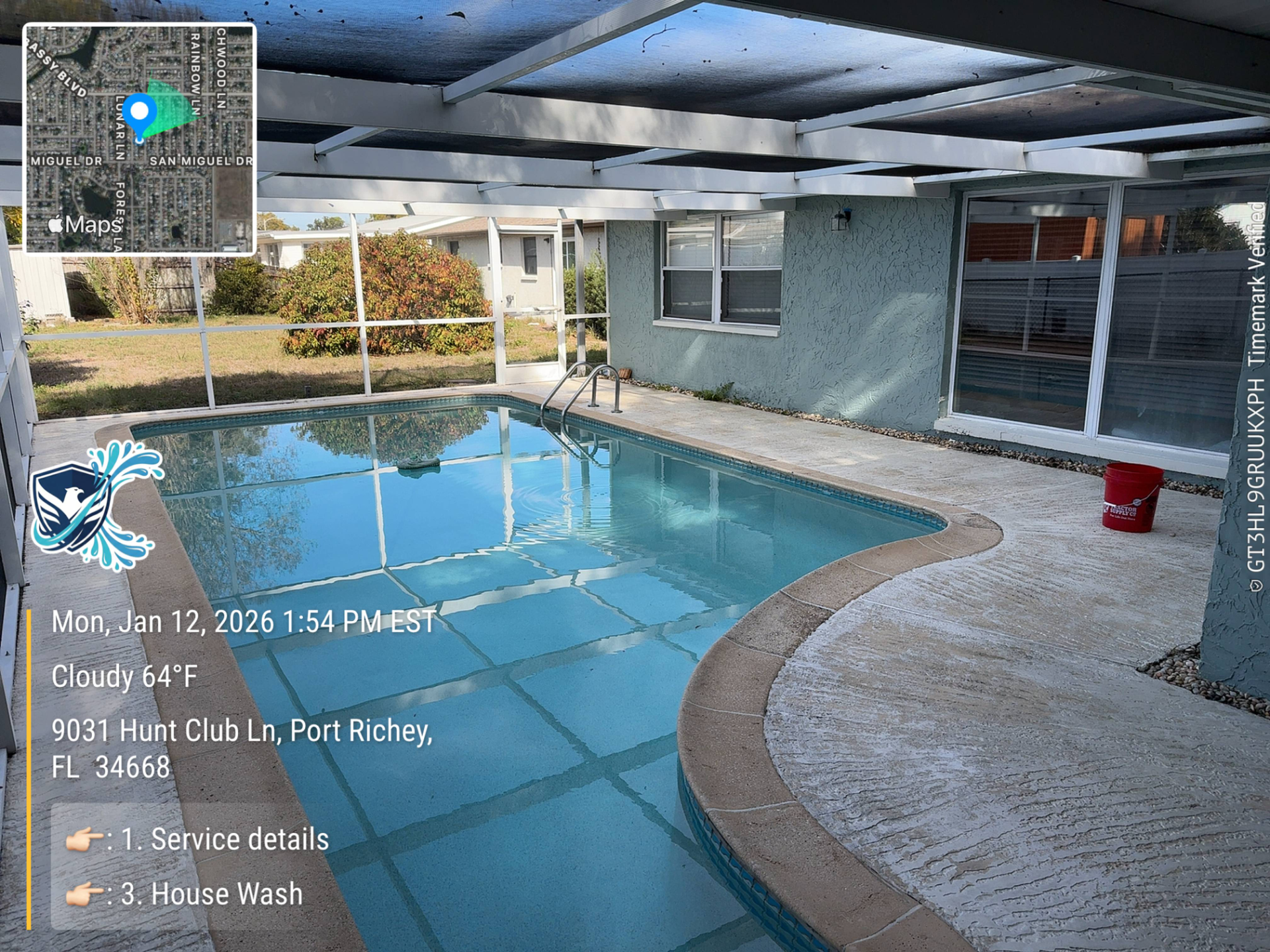 Pool Deck Pressure Wash in Port Richey, FL - After - Hudson Pressure Pros